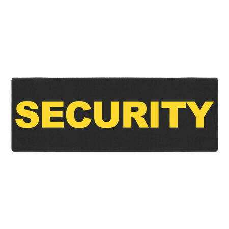 Safe Life Defense First Response Modified Rear Patch SECURITY Yellow in Black