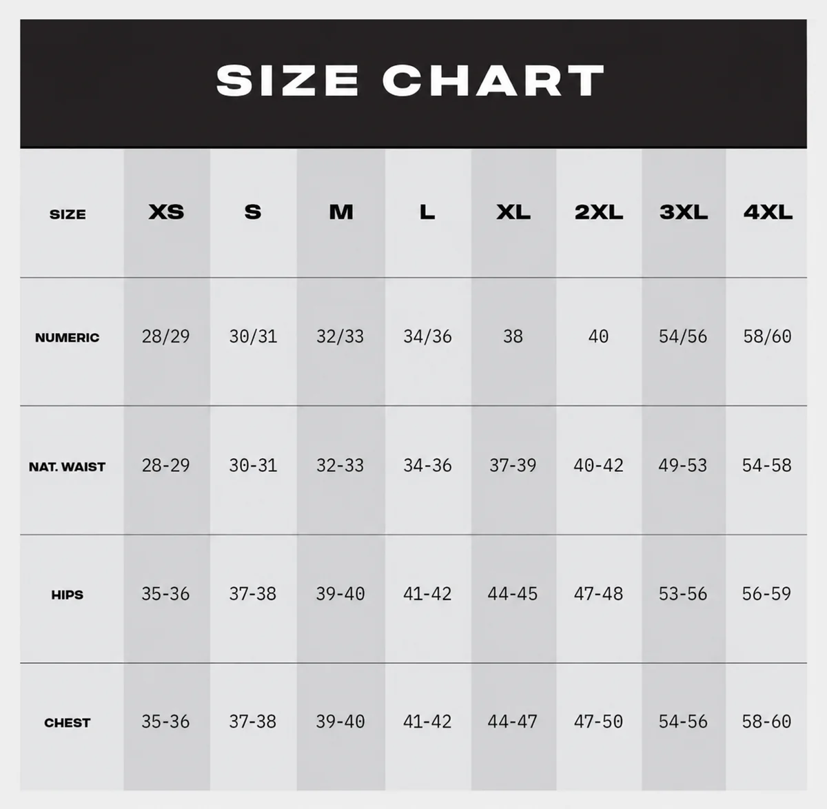Legend's Hawthorne Tech Hoodie size chart